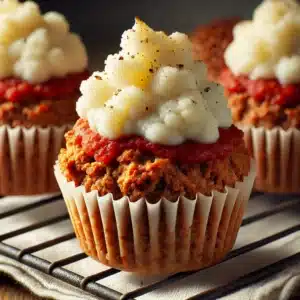 Meatloaf with Mashed Cauliflower Frosting